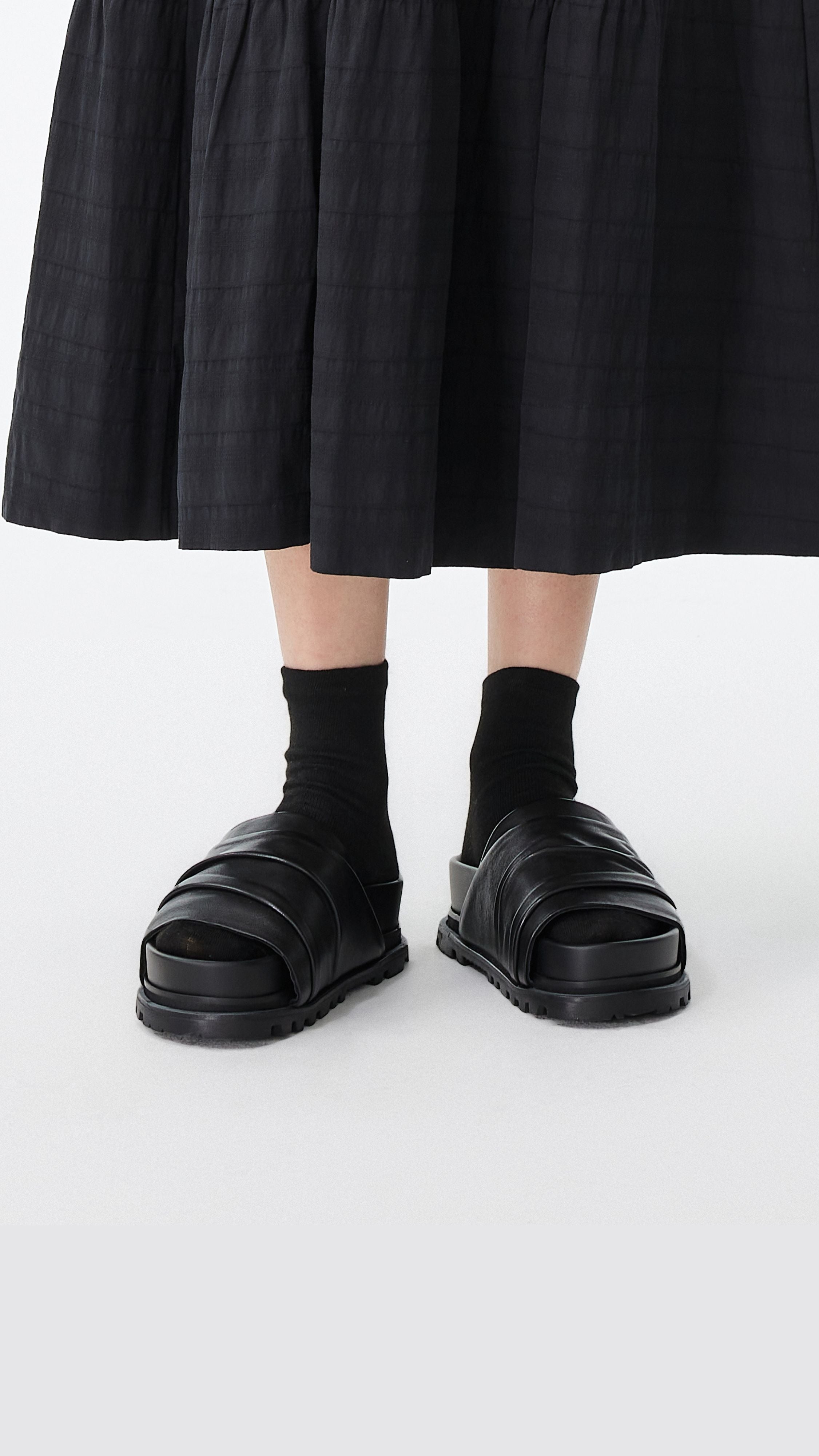 Leather Platform Slides - Image 4