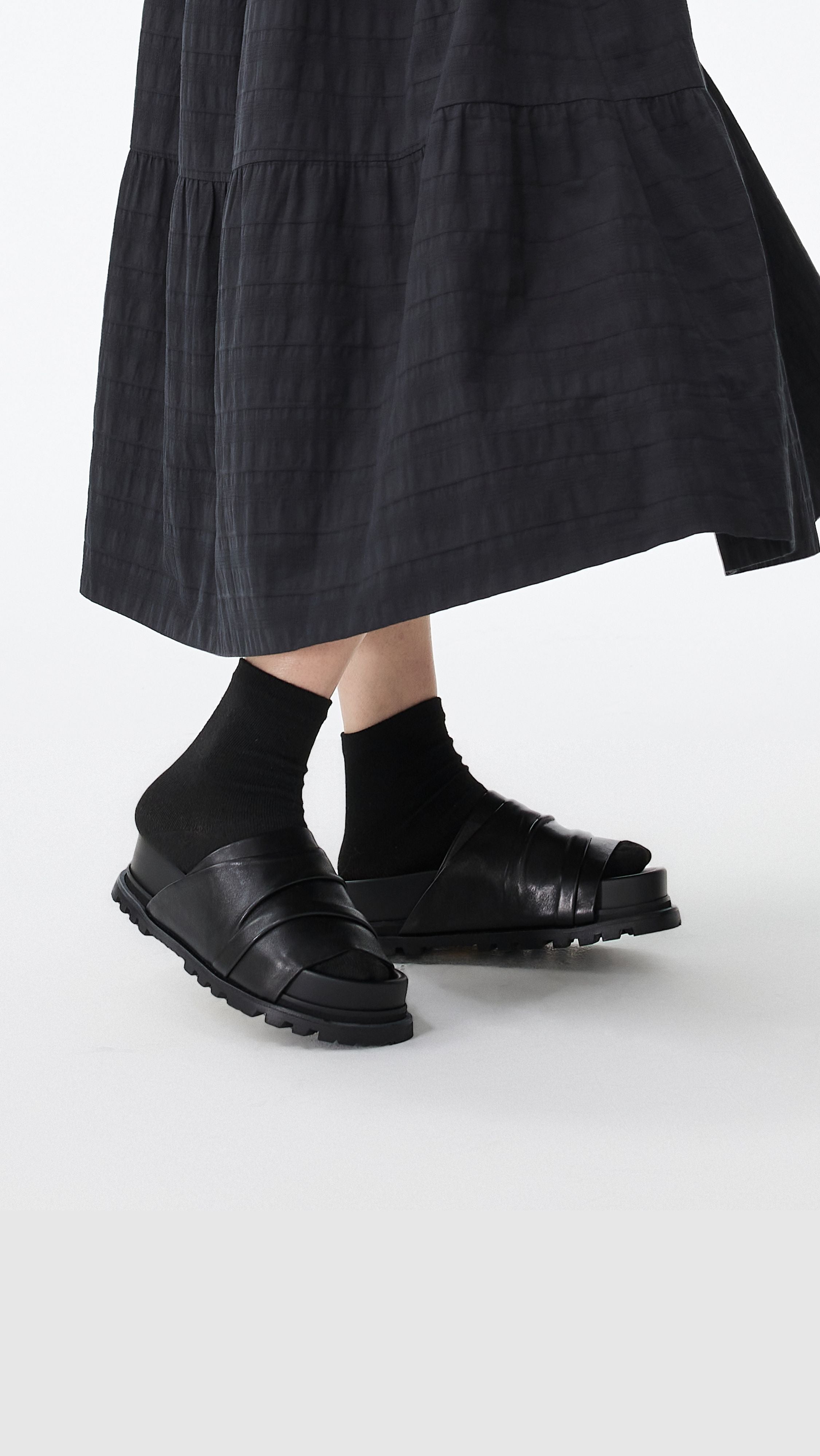 Leather Platform Slides - Image 2