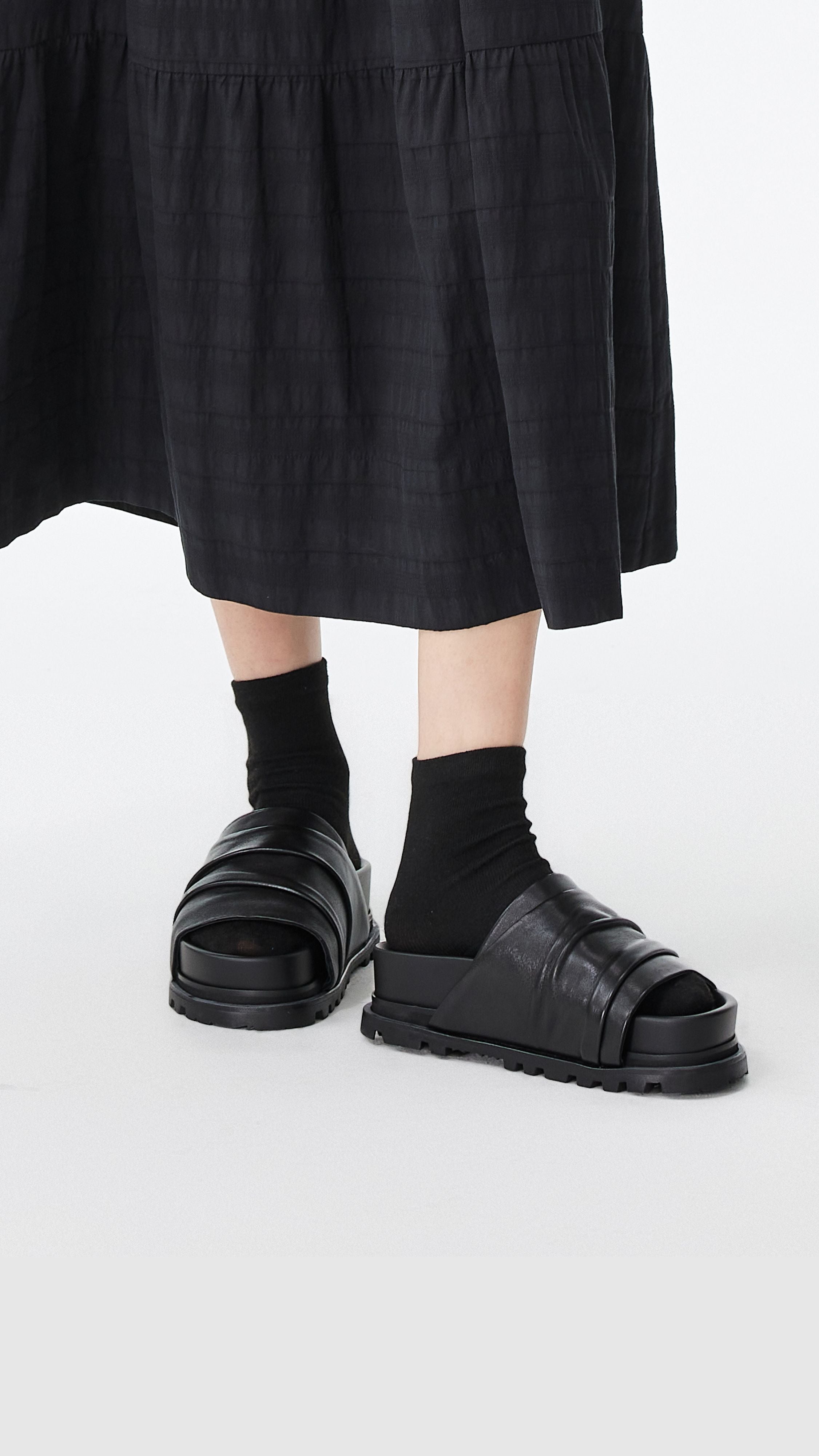 Leather Platform Slides - Image 3